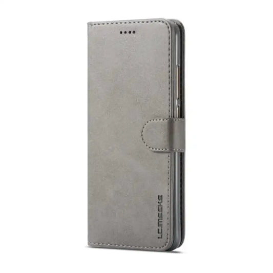 Magnetic Leather Flip Cover for Samsung Galaxy (Gray)