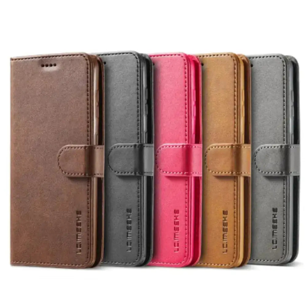 Magnetic Leather Flip Cover for Samsung Galaxy (Rose Red)