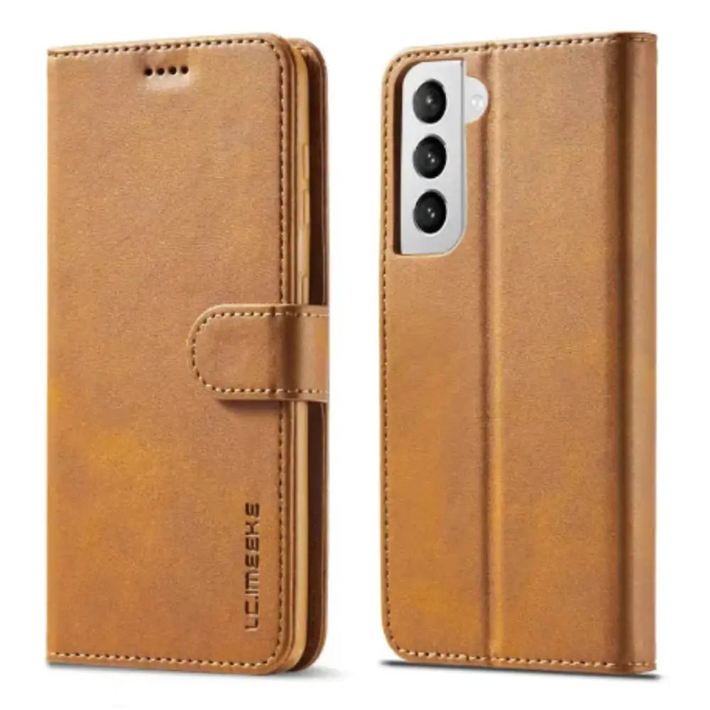 Magnetic Leather Flip Cover for Samsung Galaxy (Yellow)