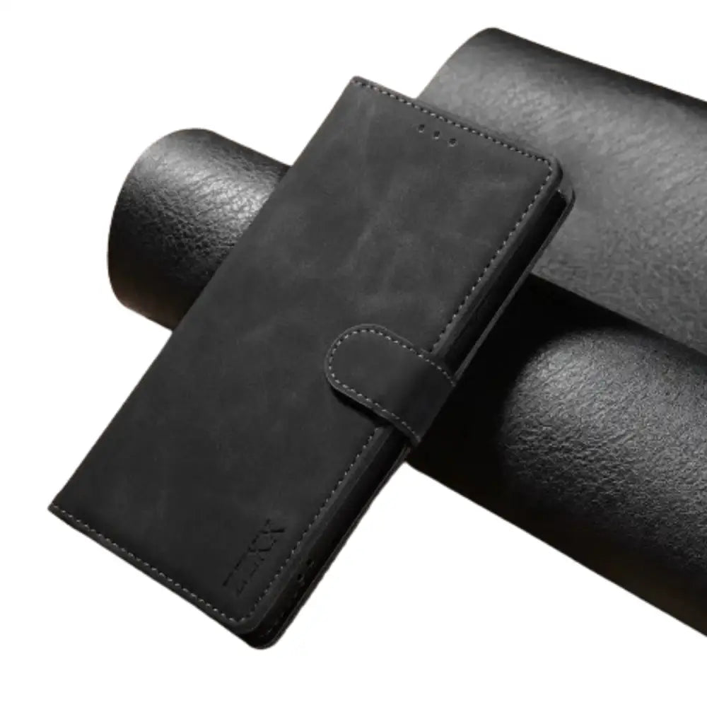 Magnetic Wallet Case for Samsung Galaxy (Black)