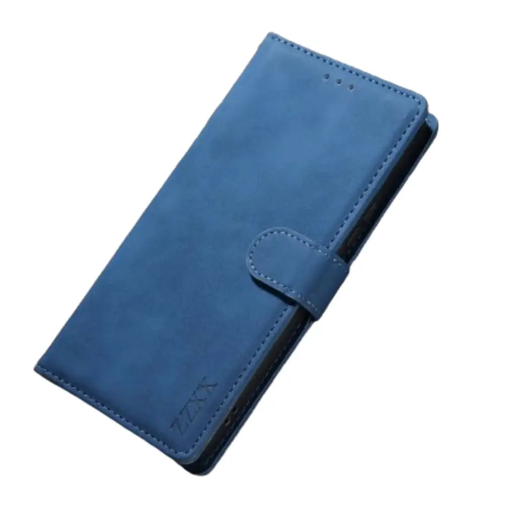 Magnetic Wallet Case for Samsung Galaxy (Blue)