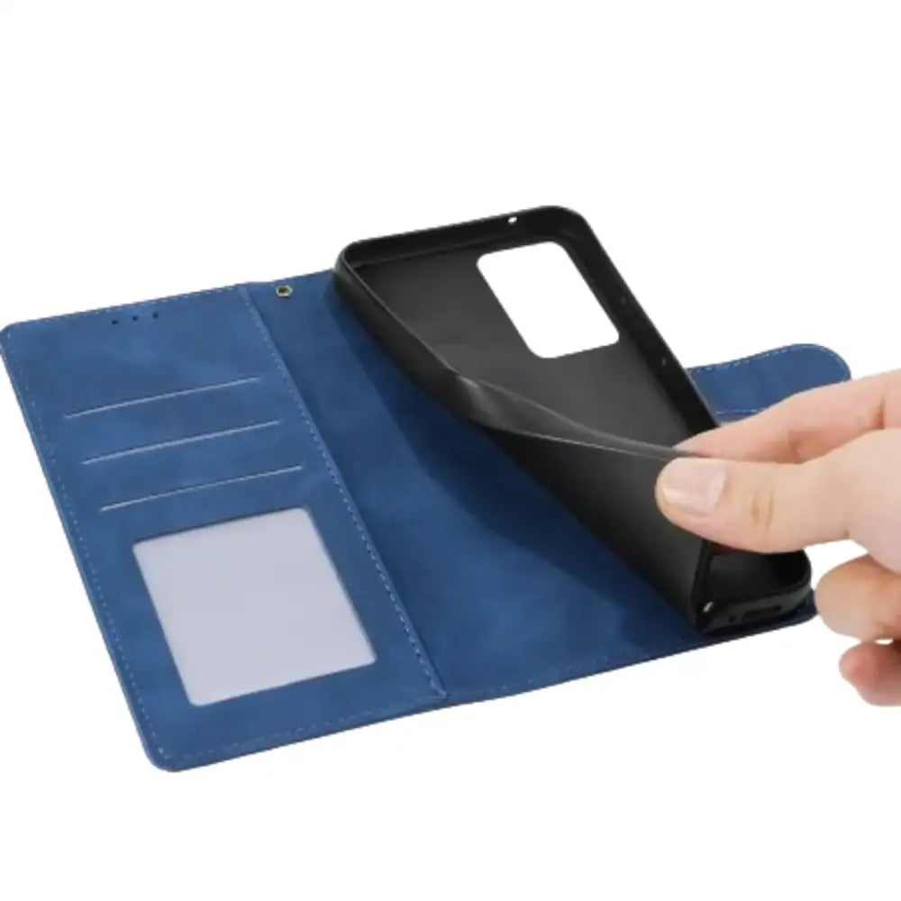 Magnetic Wallet Case for Samsung Galaxy (Blue)
