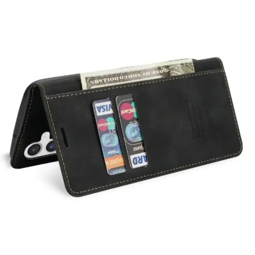 Magnetic Wallet Case for Samsung Galaxy S & A Series (Black)