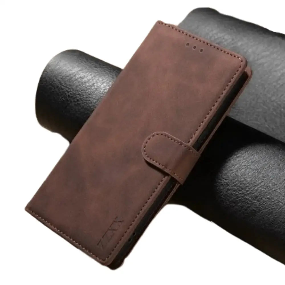 Magnetic Wallet Case for Samsung S25/S24/Note/A Series (Coffee)