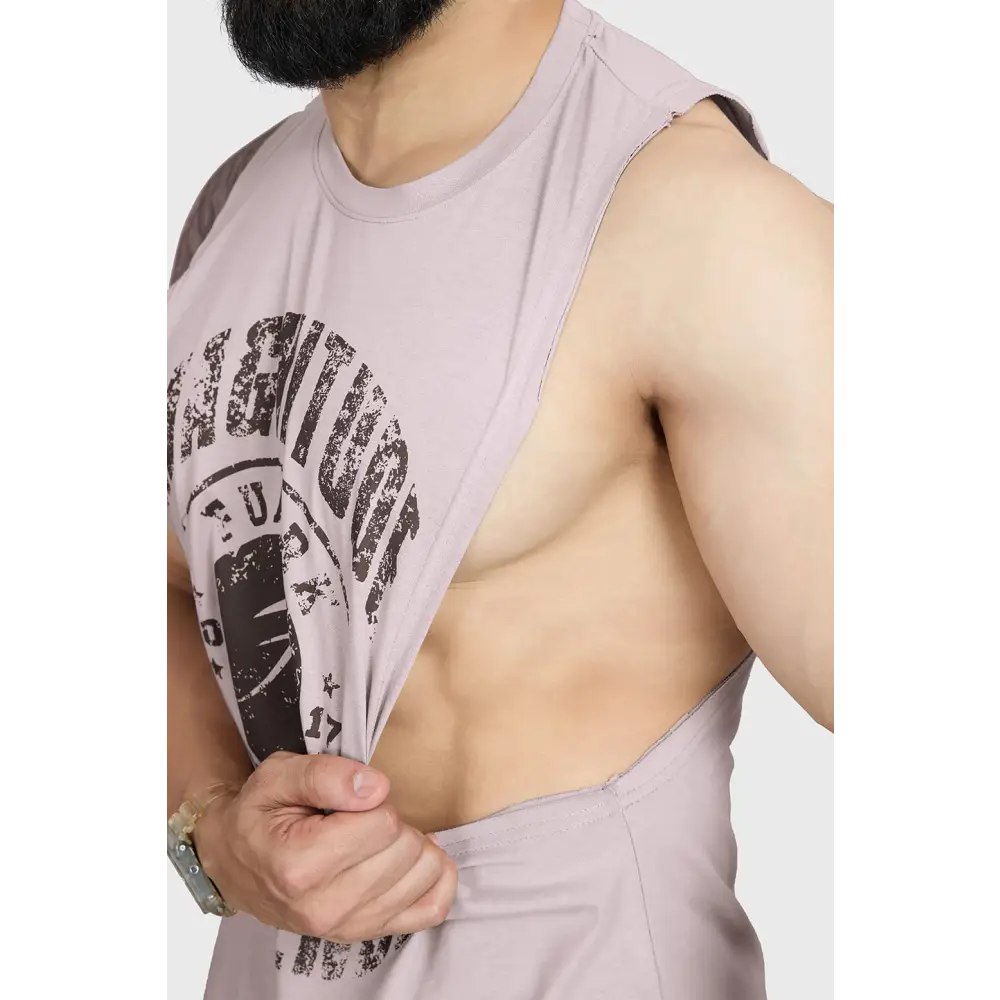 Magnitude Deep Arm Tank Beige - Vest