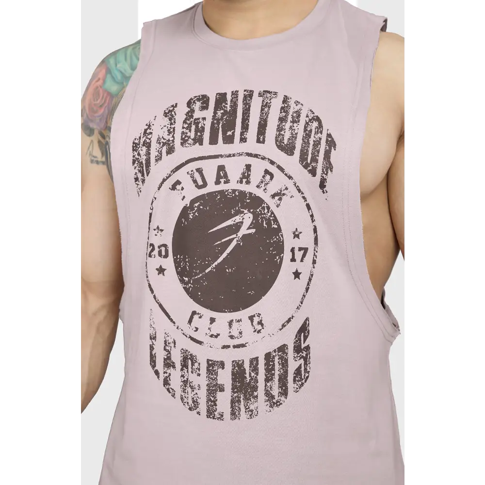 Magnitude Deep Arm Tank Beige - Vest