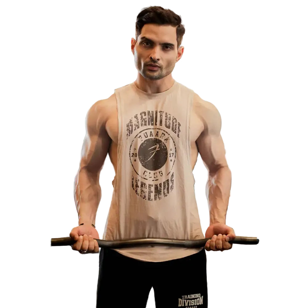 Magnitude Deep Arm Tank Beige - Vest