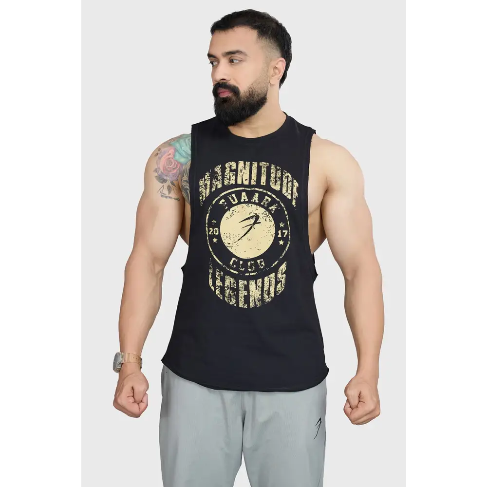 Magnitude Deep Arm Tank Black - Vest
