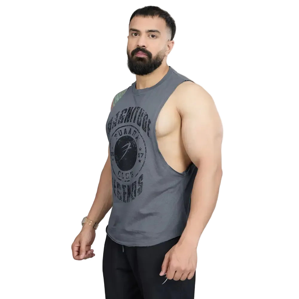 Magnitude Deep Arm Tank Grey - Vest