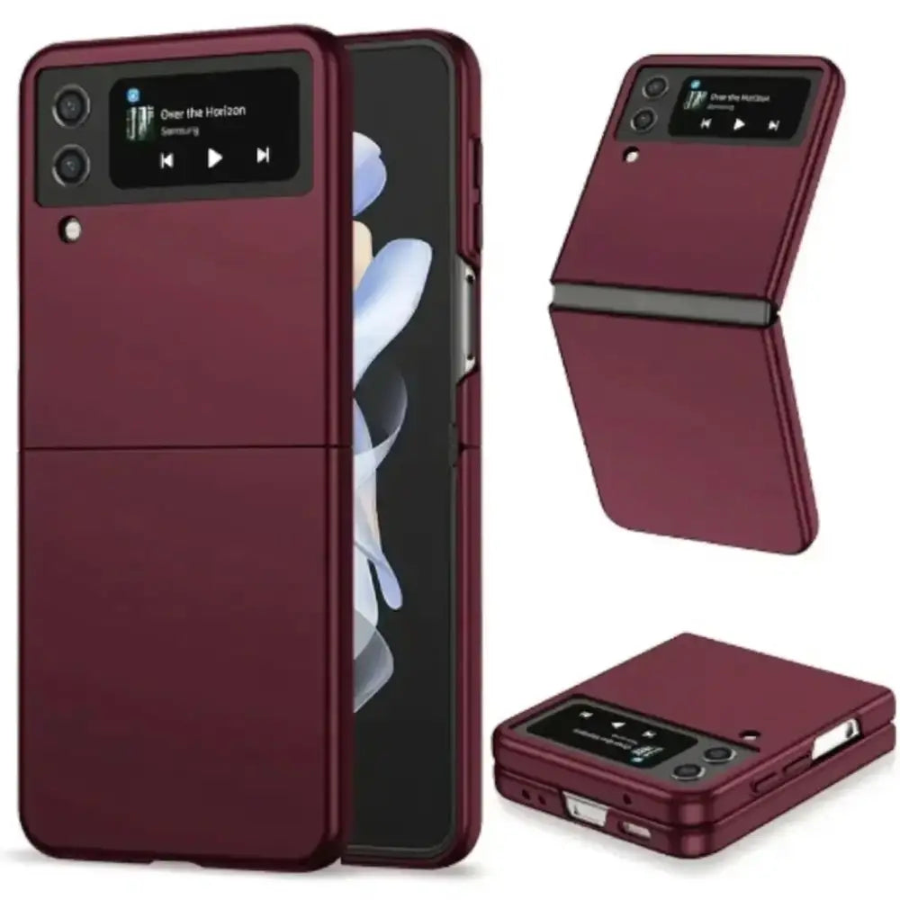 Magsafe Case for Samsung Galaxy Z Flip 2 (Available in 23 colours) - Plain Wine Red - 9eight5