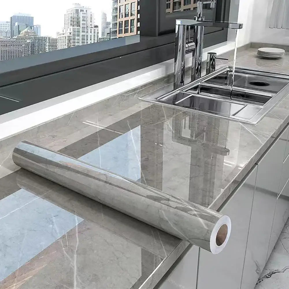 Marble Waterproof & Oil-Proof Wall Paper (40cm) (12 designs available) - Design 5 / 40cm x 1m - SS
