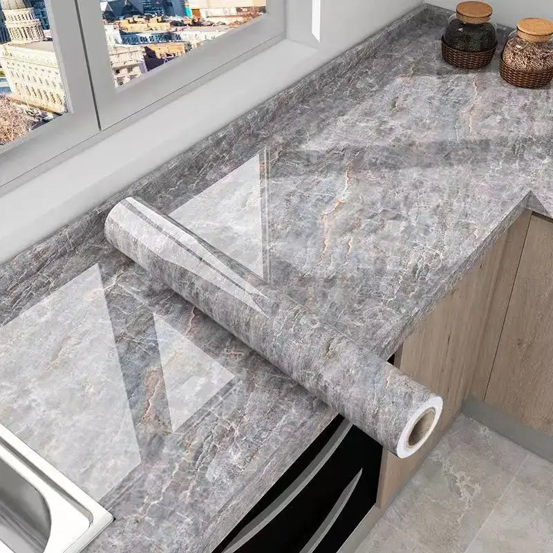 Marble Waterproof & Oil-Proof Wall Paper (40cm) (12 designs available) - Design 10 / 40cm x 1m - SS