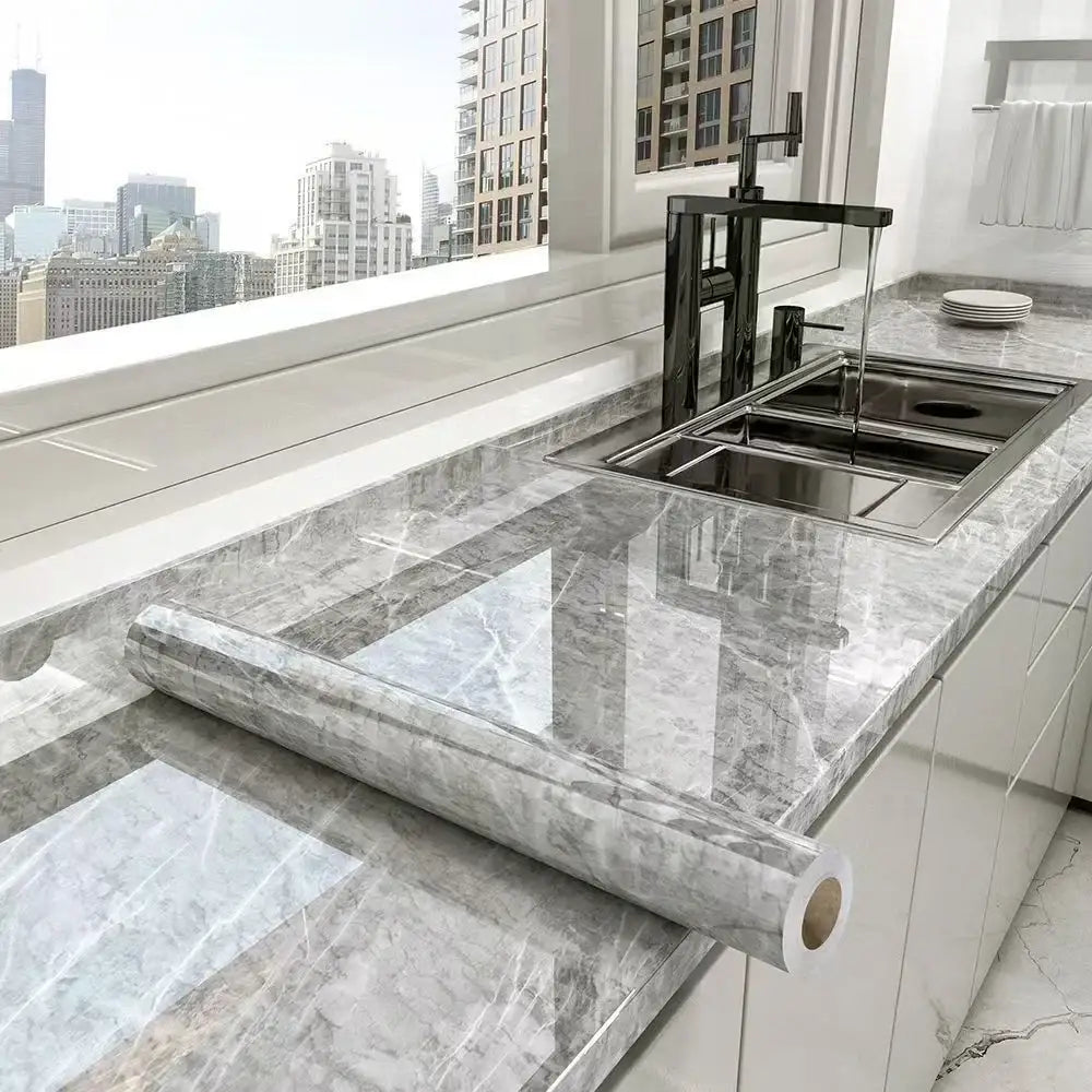 Marble Waterproof & Oil-Proof Wall Paper (40cm) (12 designs available) - Design 11 / 40cm x 1m - SS