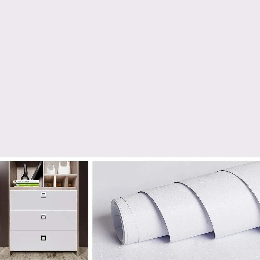 Matte Peel & Stick Waterproof Wallpaper (4 colours & 4 sizes available) - Matte White / 40cm x 100cm - SS
