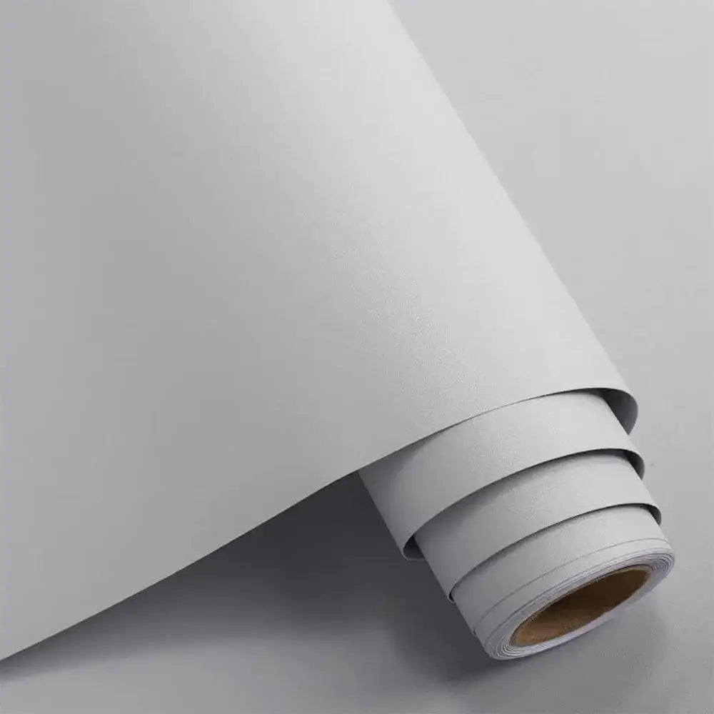 Matte Peel & Stick Waterproof Wallpaper (4 colours & 4 sizes available) - Matte Light Gray / 40cm x 100cm - SS