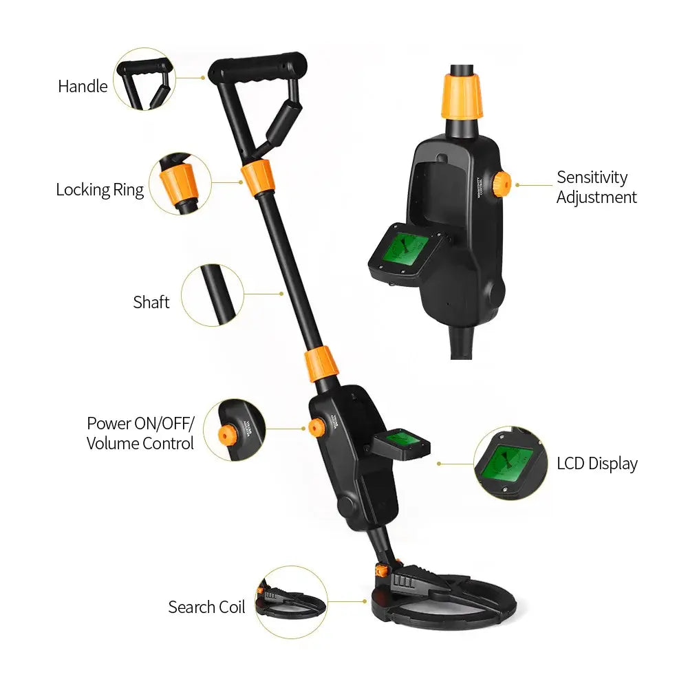 MD1008A Underground Metal Detector Treasure Hunt Detector High Sensitivity Waterproof Coil Children’s Search Toys