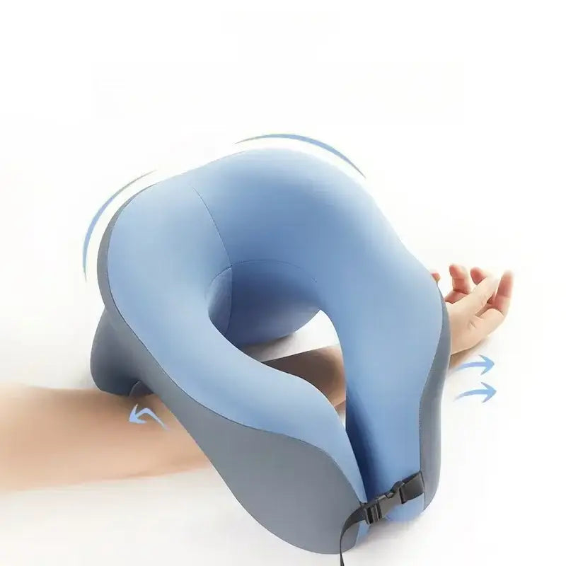 Memory Foam U-Shaped Travel Neck Pillow (3 colours available) - Blue / Travel Pillow - SS