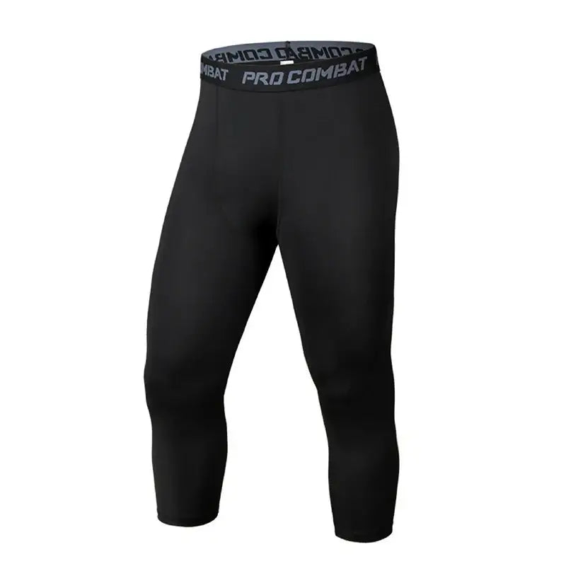 Men’s Compression Pants and Active Shorts (Different colours and sizes available) - Black Cropped / S (30-40 KG) - SS