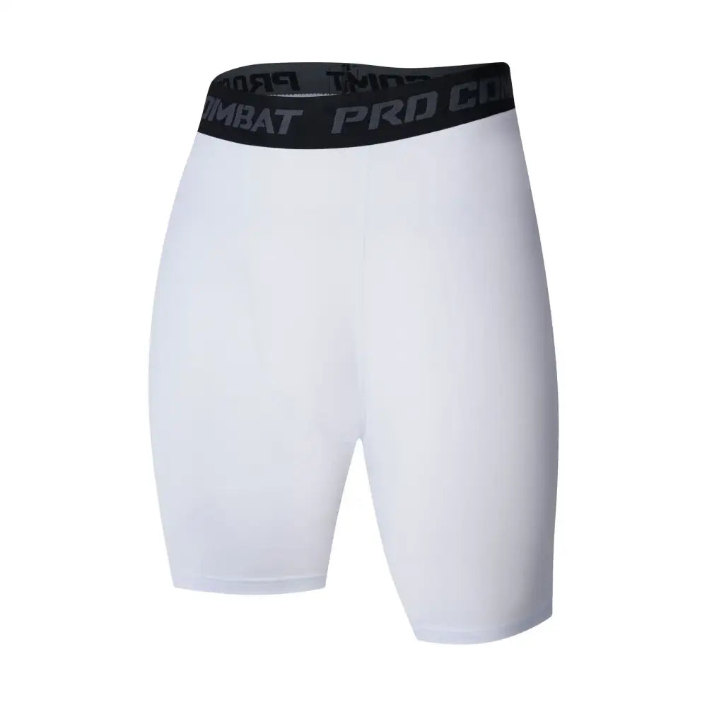 Men’s Compression Pants and Active Shorts (Different colours and sizes available) - White Shorts / S (30-40 KG) - SS