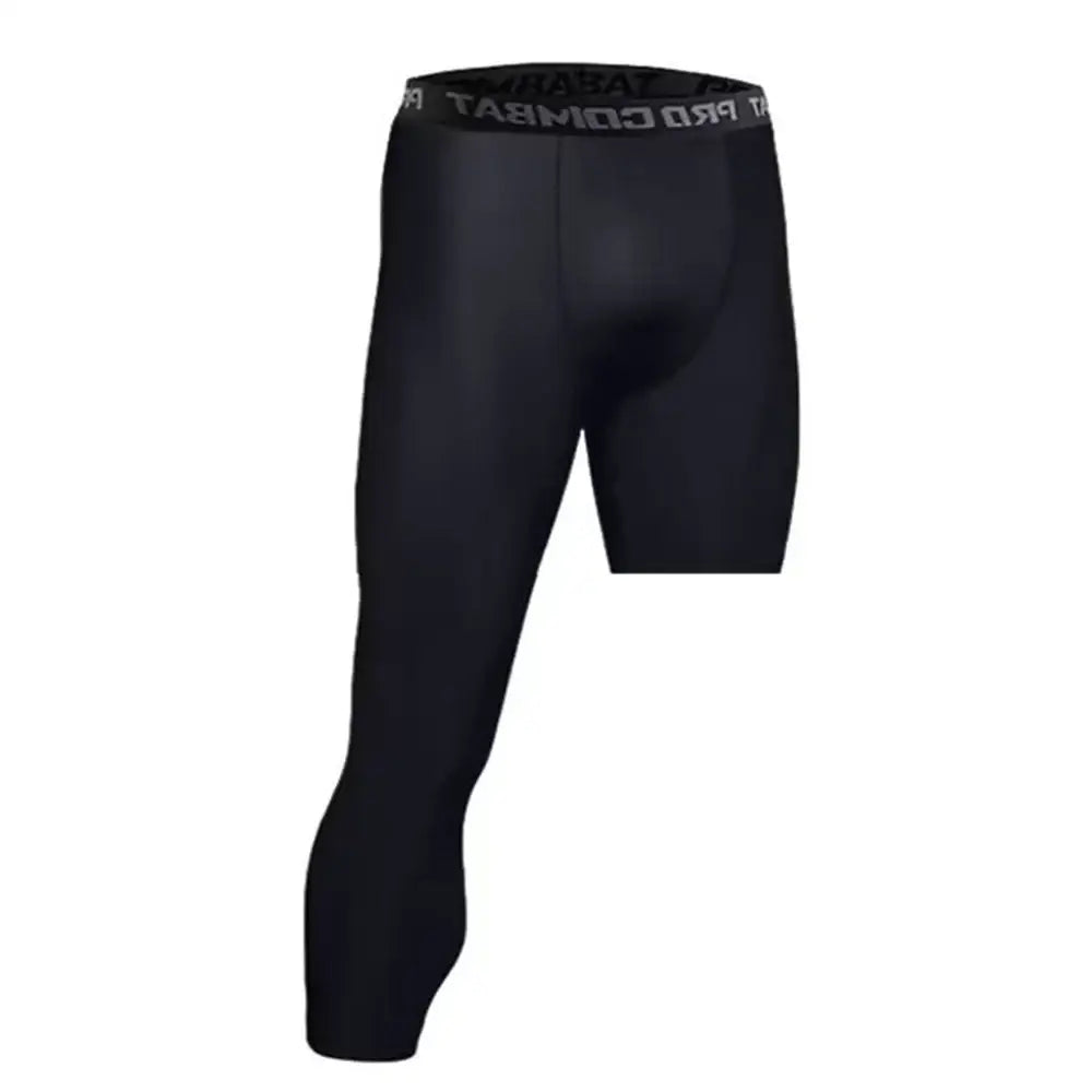 Men’s Compression Pants and Active Shorts (Different colours and sizes available) - Black-Right Long / S (30-40 KG) - SS