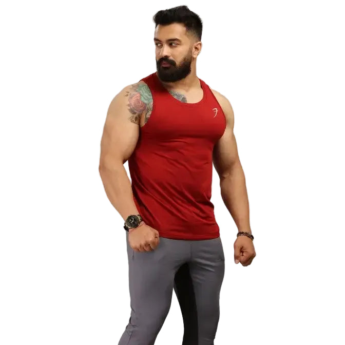 Men’s Light Tank Maroon - Vest
