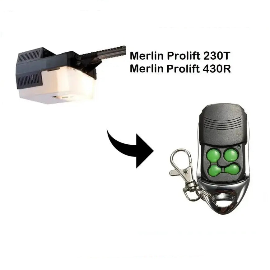 Merlin M832 M842 M844 230t 430r Compatible Garage Door Remote Control Replacement Rolling Code 433.92MHz for Gate