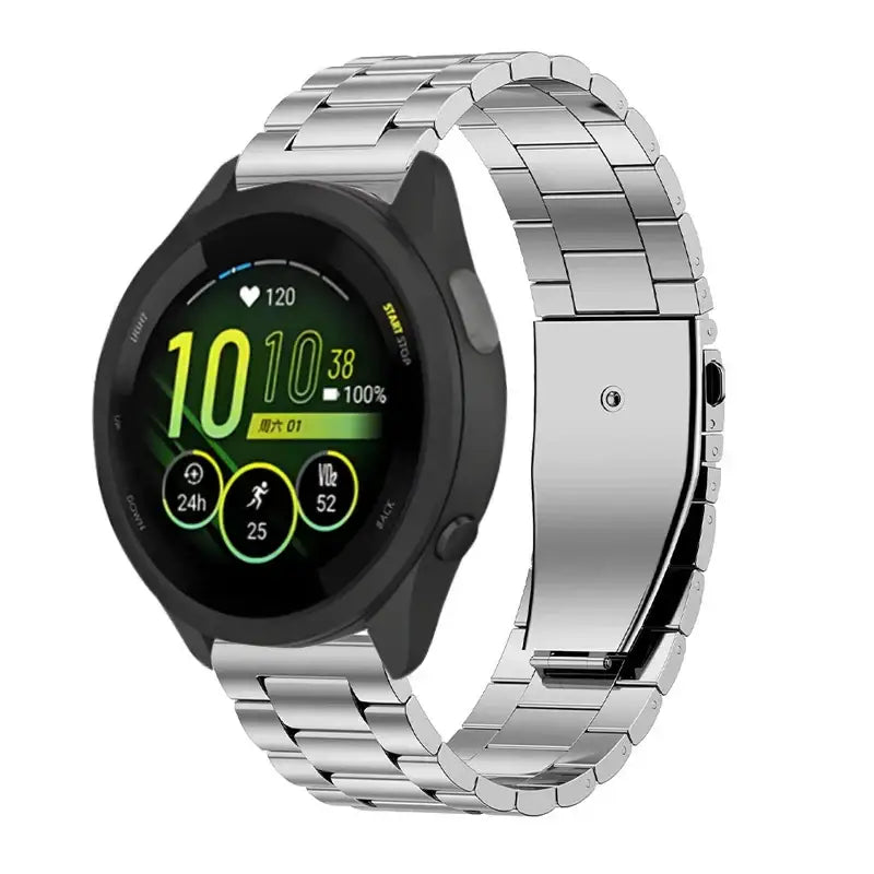 Metal Band for the Garmin Forerunner/Venu/Vivomove Series (18mm/20mm/22mm) (4 colours available) - Silver / Garmin Move
