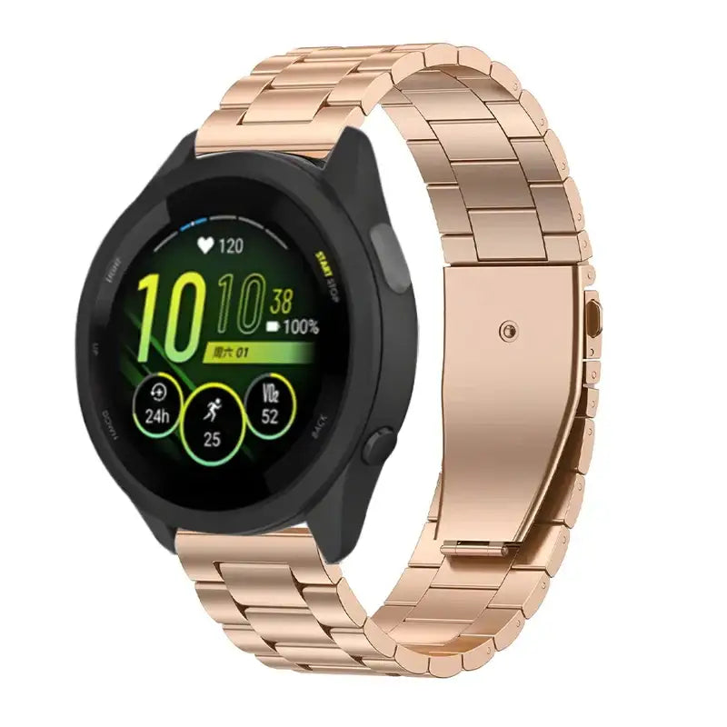 Metal Band for the Garmin Forerunner/Venu/Vivomove Series (18mm/20mm/22mm) (4 colours available) - Rose Gold / Garmin