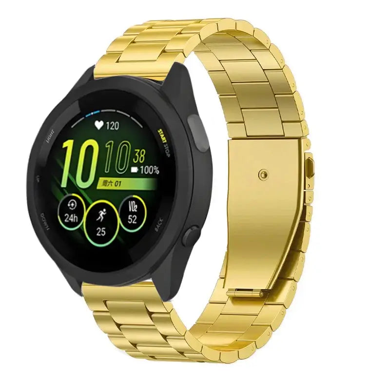 Metal Band for the Garmin Forerunner/Venu/Vivomove Series (18mm/20mm/22mm) (4 colours available) - Gold / Garmin Move