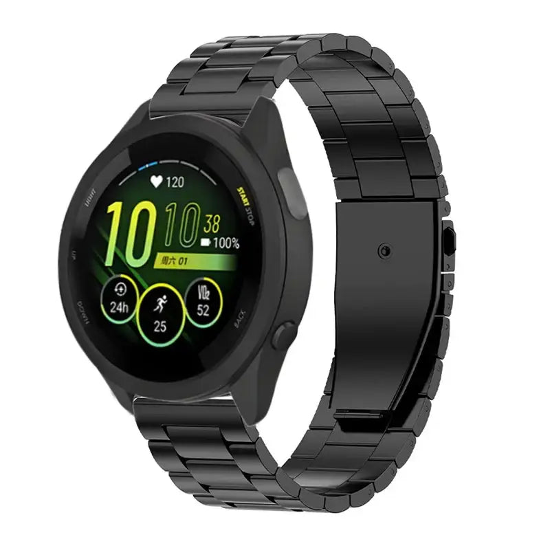 Metal Band for the Garmin Forerunner/Venu/Vivomove Series (18mm/20mm/22mm) (4 colours available) - Black / Garmin Move