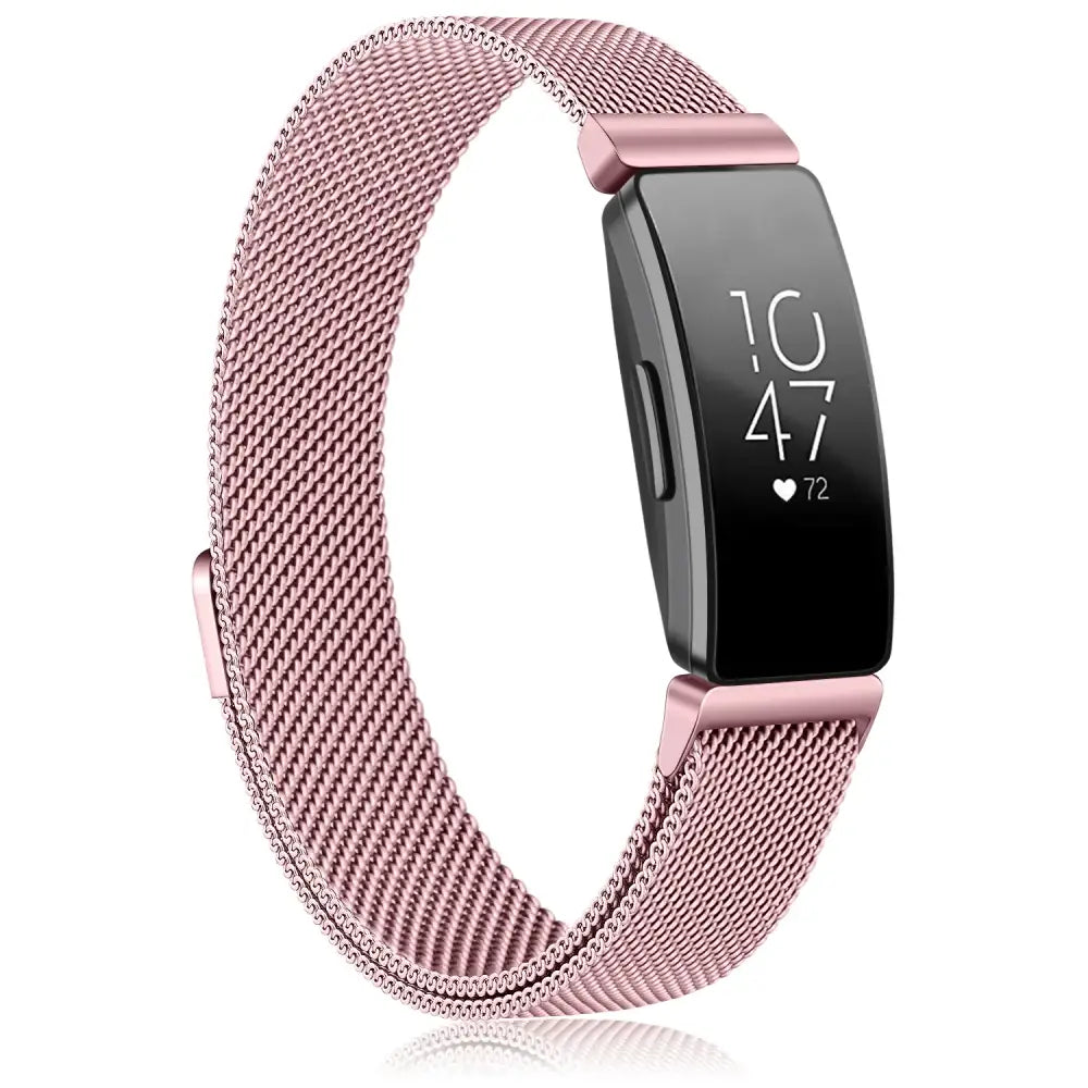 Metal Strap for the Fitbit Inspire/ACE 2/3 Series (available in 10 colours) - Rose Pink / Fitbit Inspire - TWS