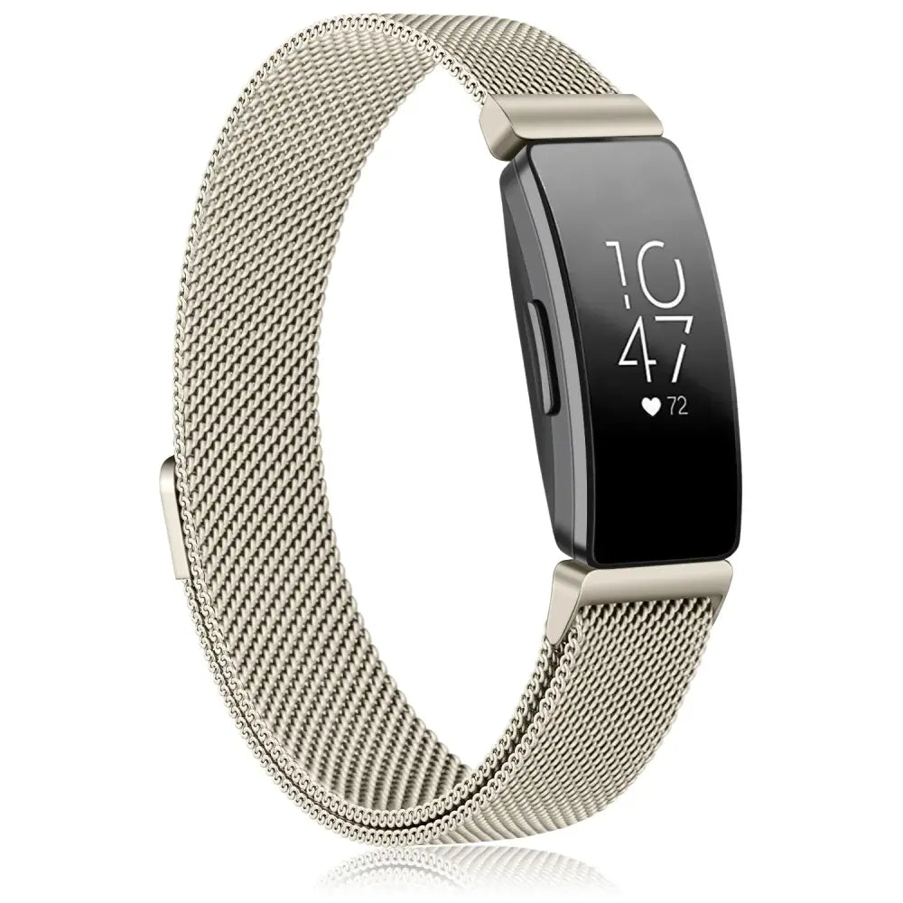 Metal Strap for the Fitbit Inspire/ACE 2/3 Series (available in 10 colours) - Retro Gold / Fitbit Inspire - TWS