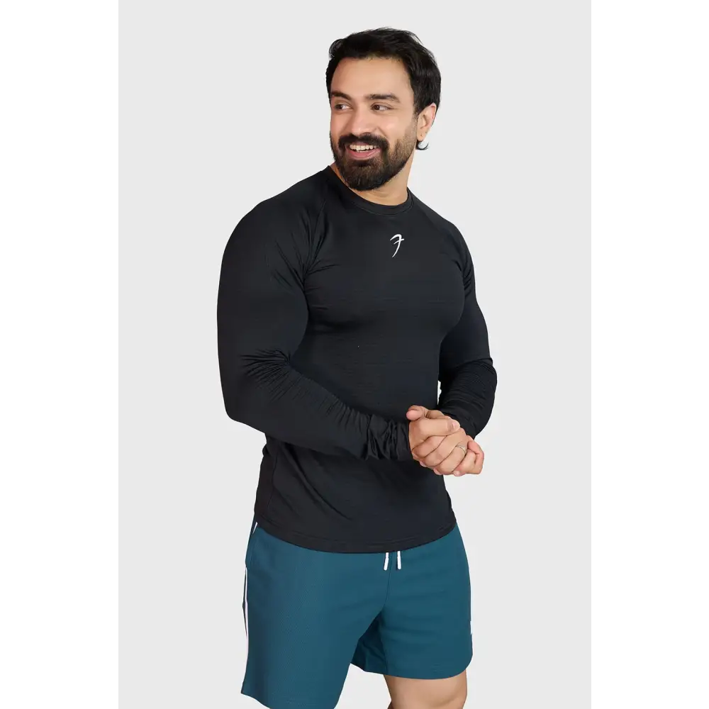 Midnight Fullsleeves T-shirt Black - Tshirts