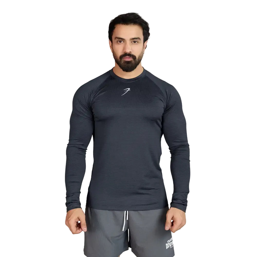 Midnight Fullsleeves T-shirt Dark Grey - Tshirts