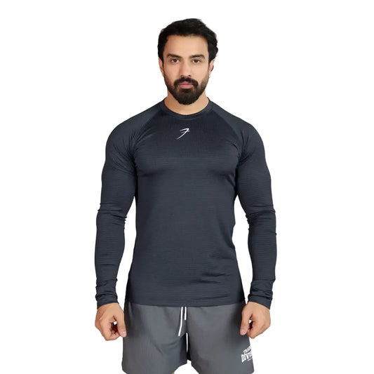 Midnight Fullsleeves T-shirt Dark Grey - Tshirts