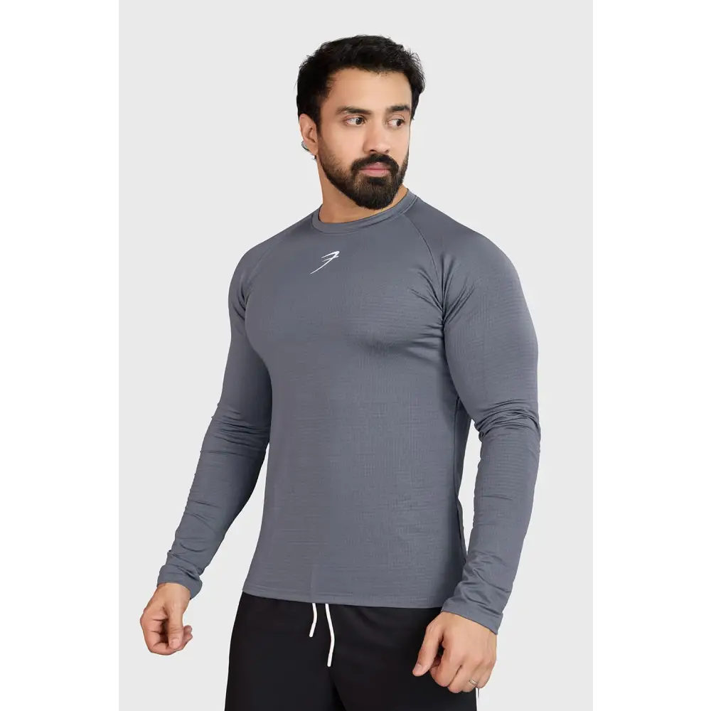 Midnight Fullsleeves T-shirt Light Grey - Tshirts