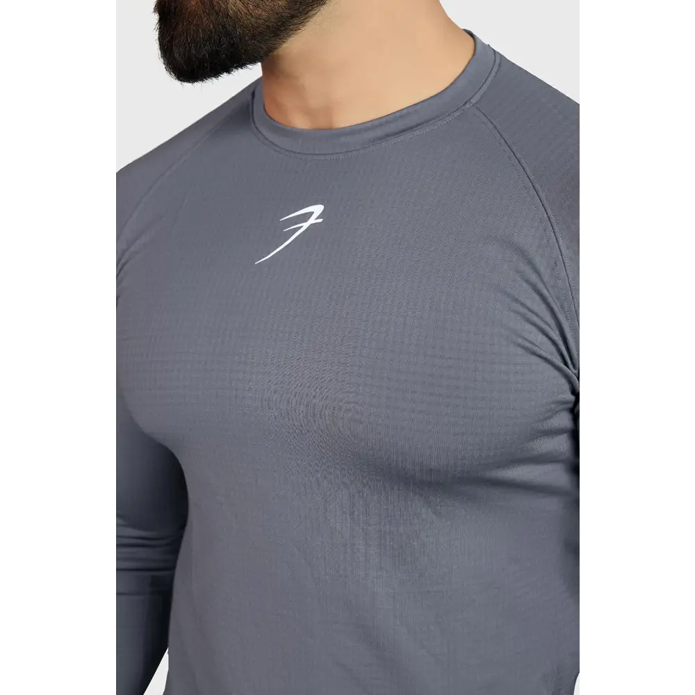 Midnight Fullsleeves T-shirt Light Grey - Tshirts