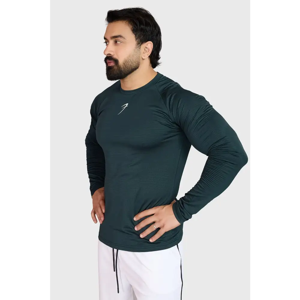 Midnight Fullsleeves T-shirt Sea Green - Tshirts