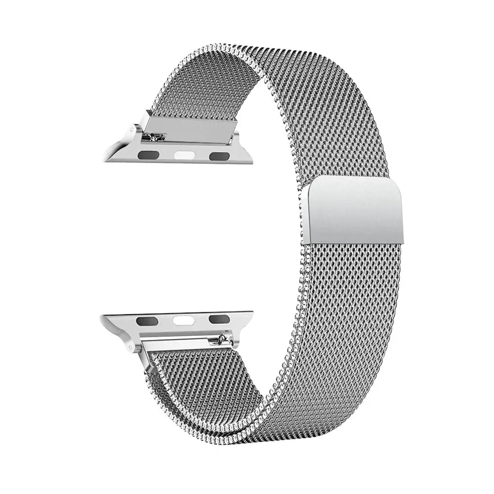 Milanese Loop Strap for the Apple Watch Ultra & Series 3–10 (10 colours available) - Silver / 38 40 41 42mm - TWS