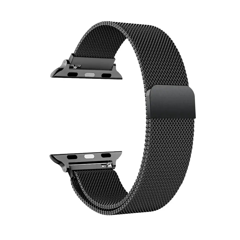 Milanese Loop Strap for the Apple Watch Ultra & Series 3–10 (10 colours available) - Black / 38 40 41 42mm - TWS