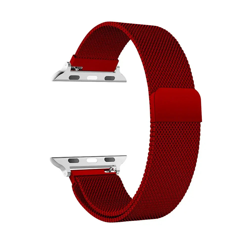 Milanese Loop Strap for the Apple Watch Ultra & Series 3–10 (10 colours available) - Red / 38 40 41 42mm - TWS