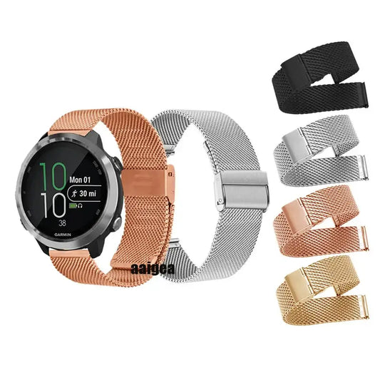 Milanese Strap for the Garmin Venu/Vivoactive/Forerunner Series (20mm/22mm) (4 colours available) - TWS