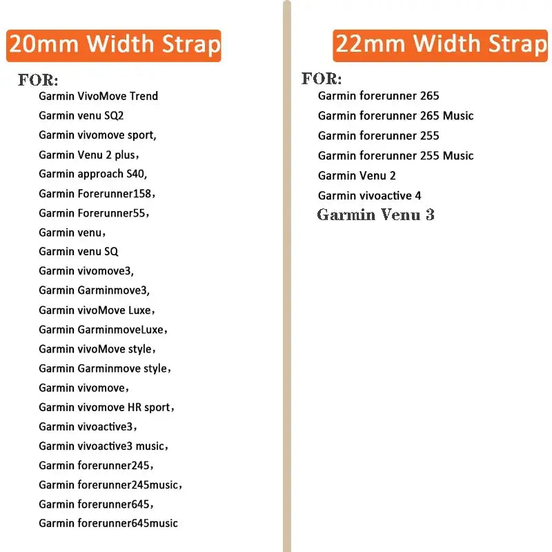 Milanese Strap for the Garmin Venu/Vivoactive/Forerunner Series (20mm/22mm) (4 colours available) - TWS