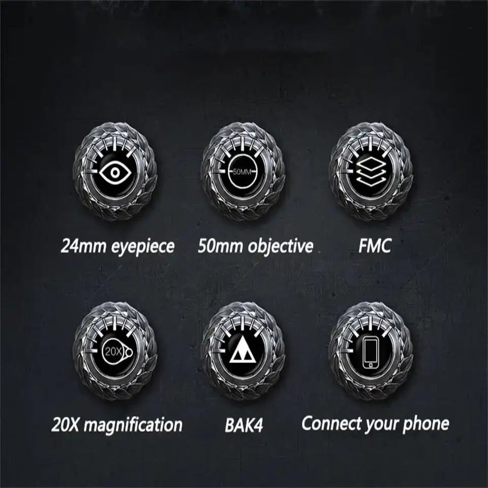 Military HD Binoculars – Long Range BAK4 Prism (20x50) - SS
