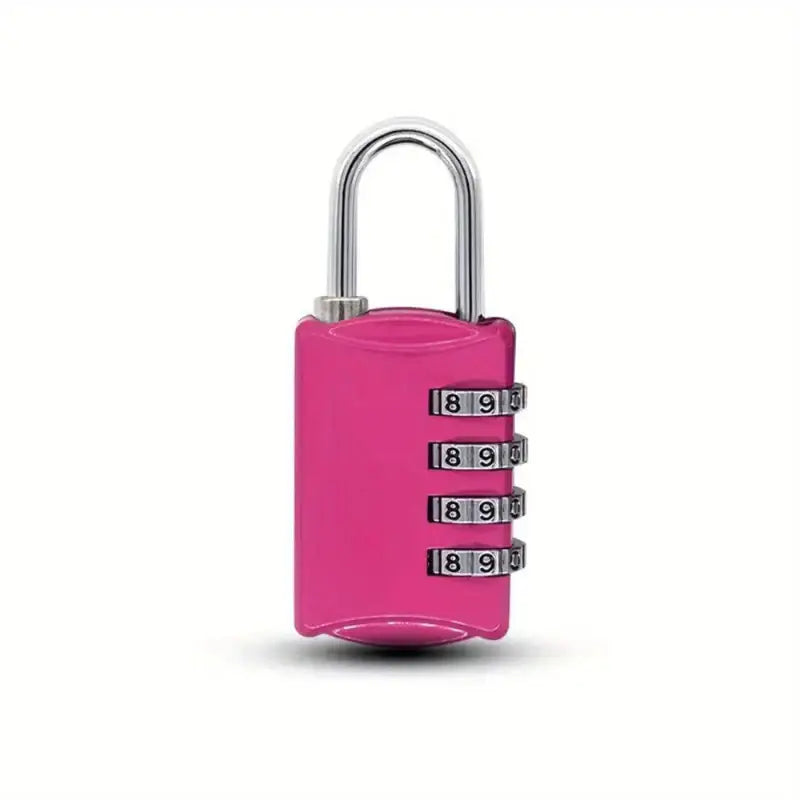 Mini 4-Digit Combination Lock (available in 3 colours) - Rose Red - HBC