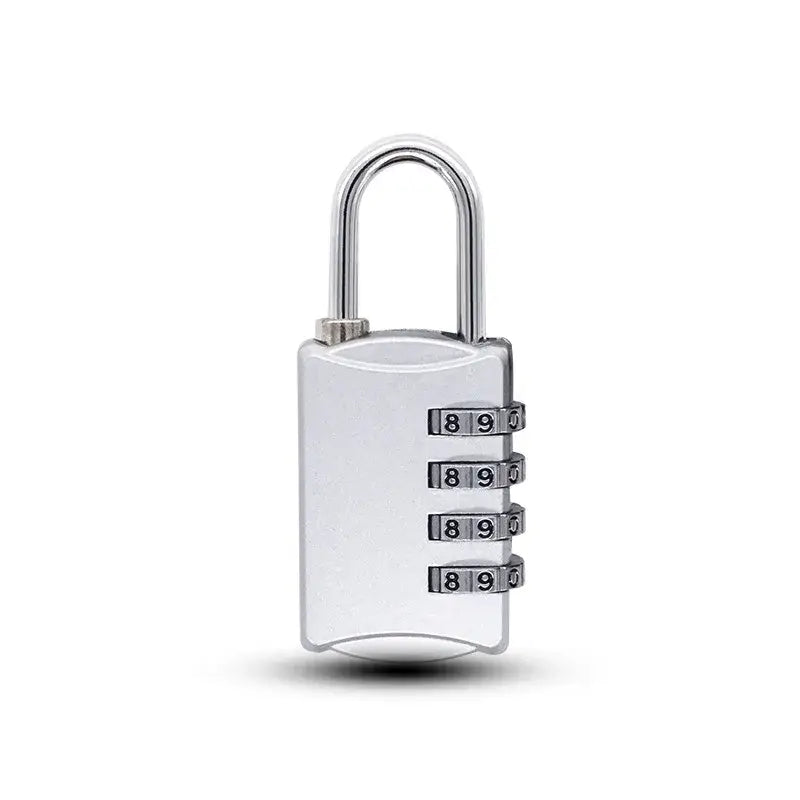 Mini 4-Digit Combination Lock (available in 3 colours) - Silver - HBC
