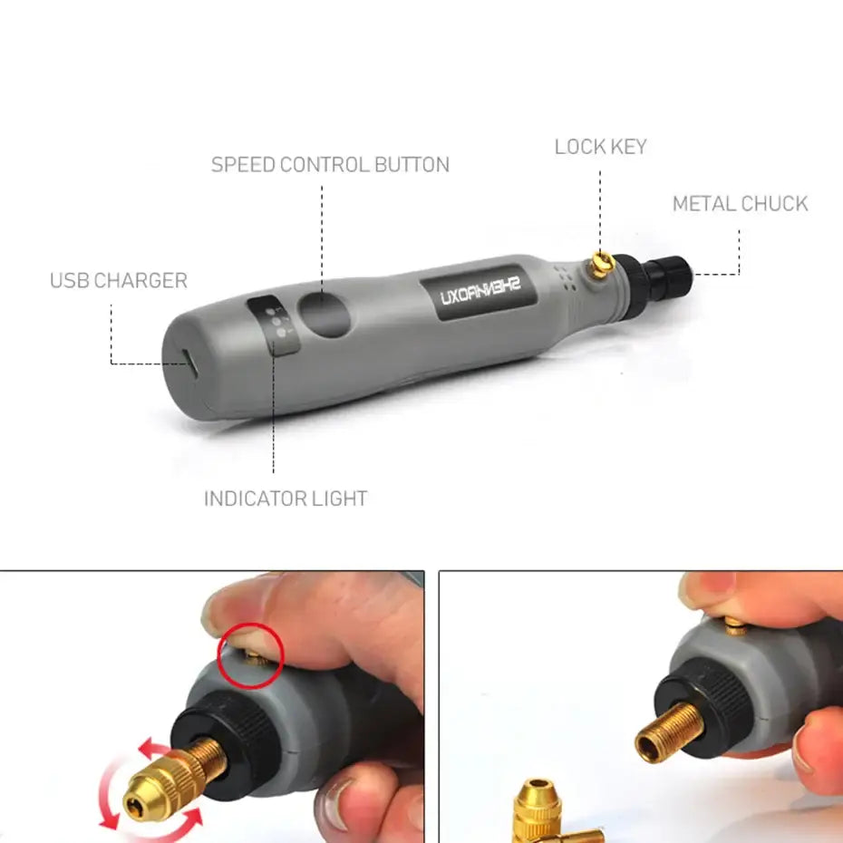 Mini Cordless Electric Drill & Grinder Set - HBC