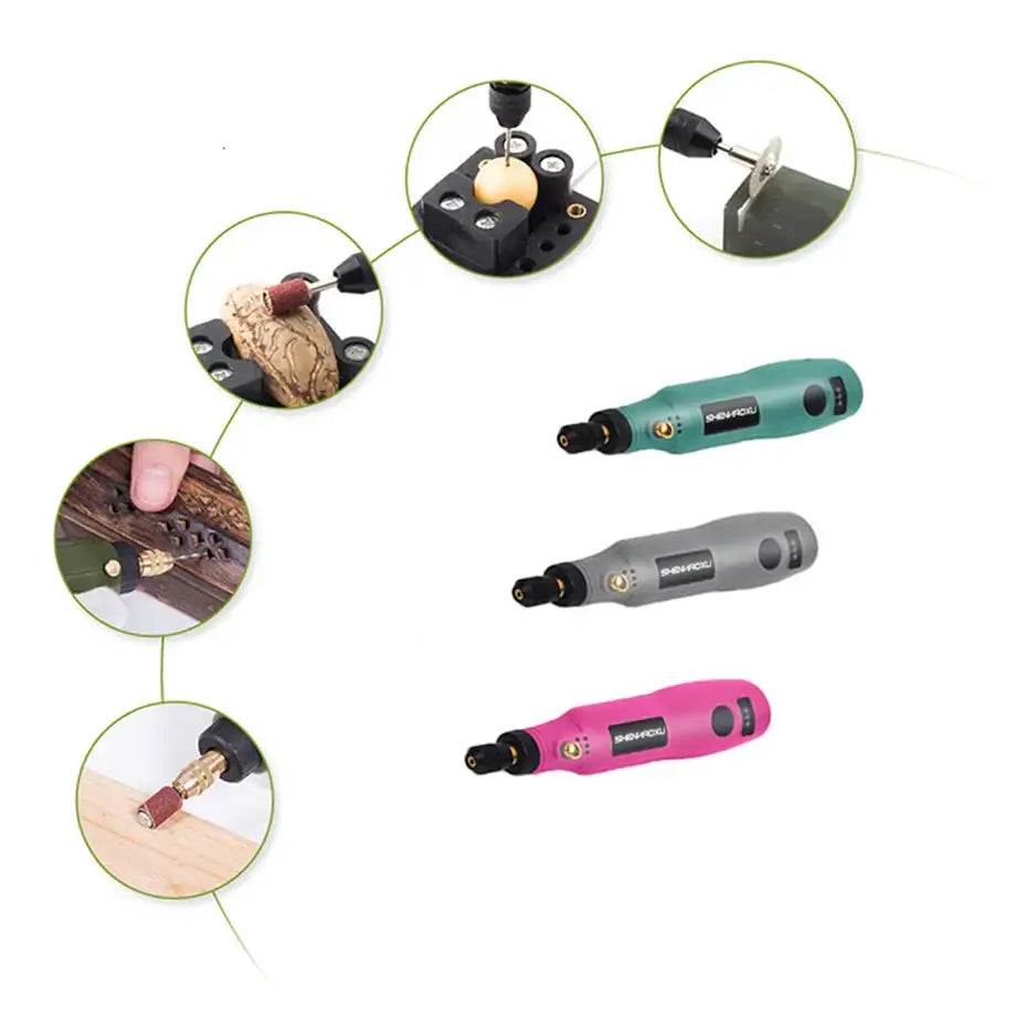 Mini Cordless Electric Drill & Grinder Set - HBC