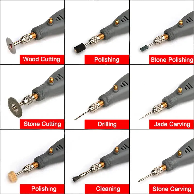 Mini Cordless Electric Drill & Grinder Set - HBC