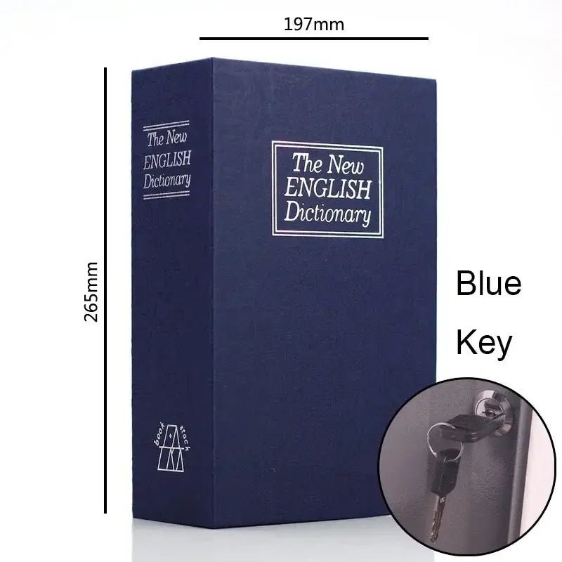 Mini Dictionary Book Safe (9 different types available) - 265MM Blue W Keys - HBC